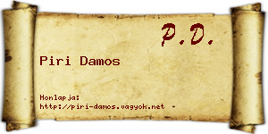 Piri Damos névjegykártya